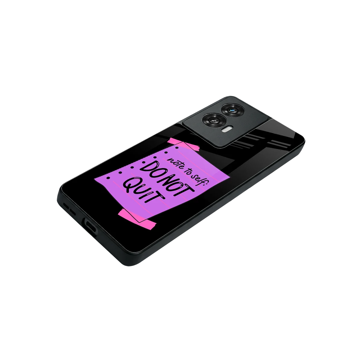 No Not Quit stylish phone case for motorola edge 50 fusion | glossy glass and slim fit
