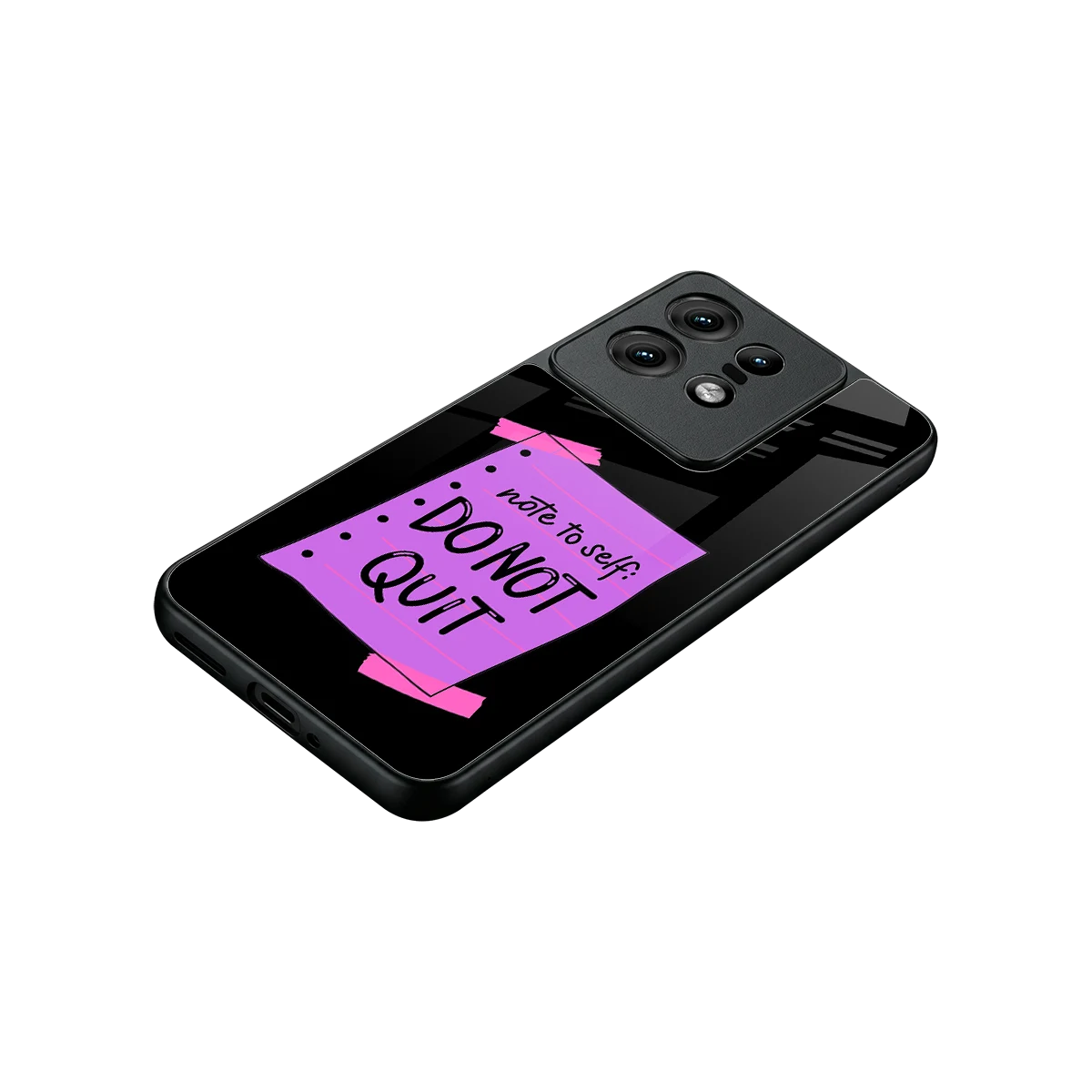 No Not Quit stylish phone case for motorola edge 50 pro | glossy glass and slim fit