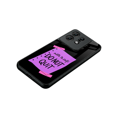 No Not Quit stylish phone case for motorola edge 50 pro | glossy glass and slim fit