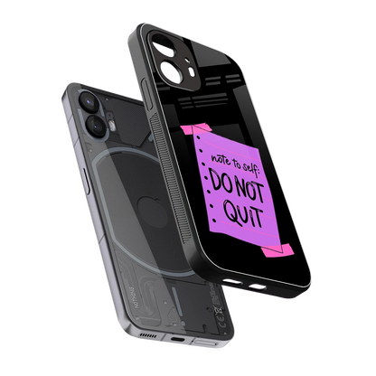 No Not Quit sleek nothing phone 2 cover with tempered glass back and TPU edges