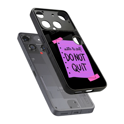No Not Quit sleek nothing phone 3 cover with tempered glass back and TPU edges
