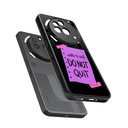 No Not Quit sleek nothing phone 3a pro cover with tempered glass back and TPU edges