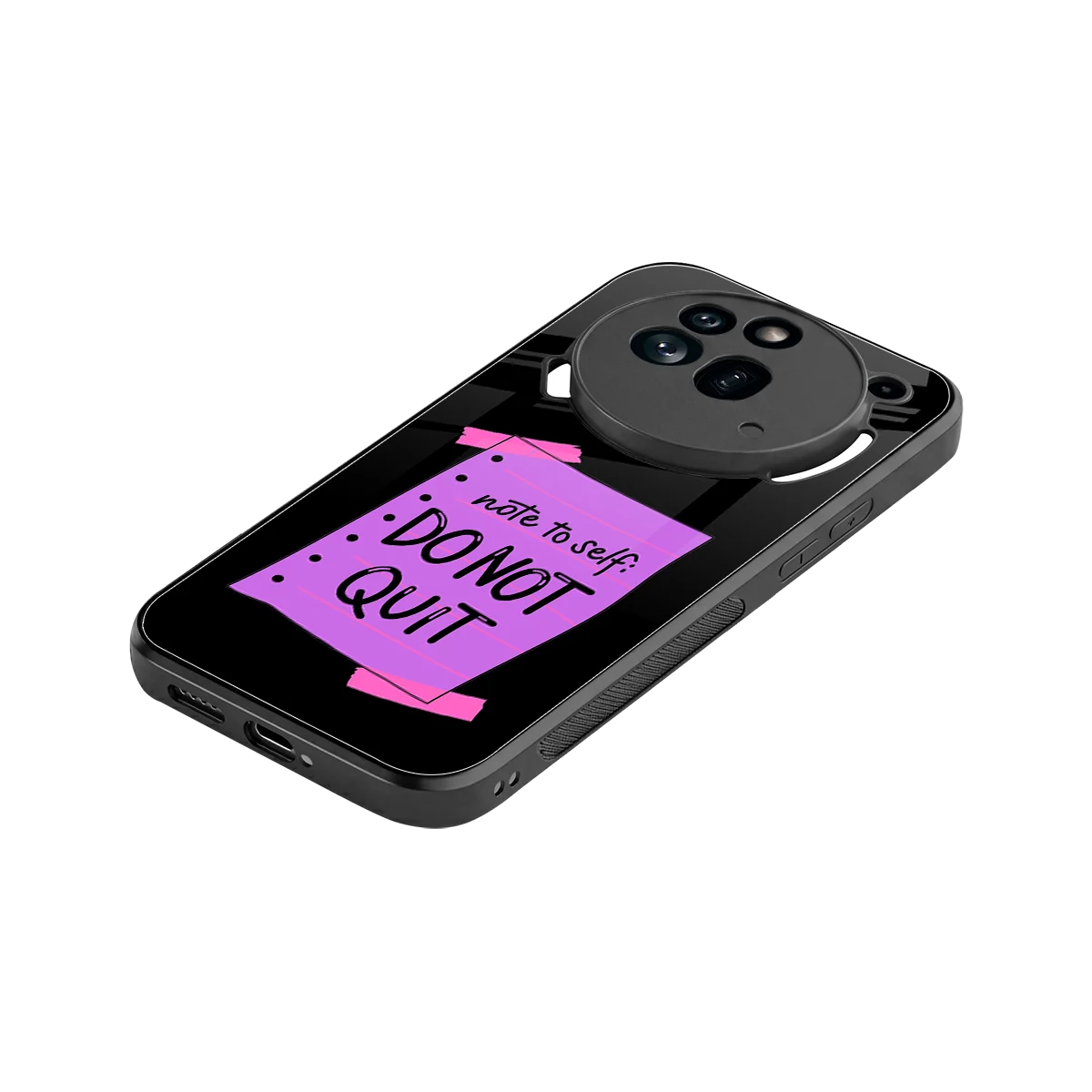 No Not Quit stylish phone case for nothing phone 3a pro | glossy glass and slim fit