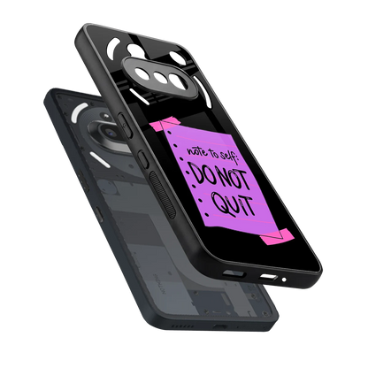 No Not Quit sleek nothing phone 3a cover with tempered glass back and TPU edges