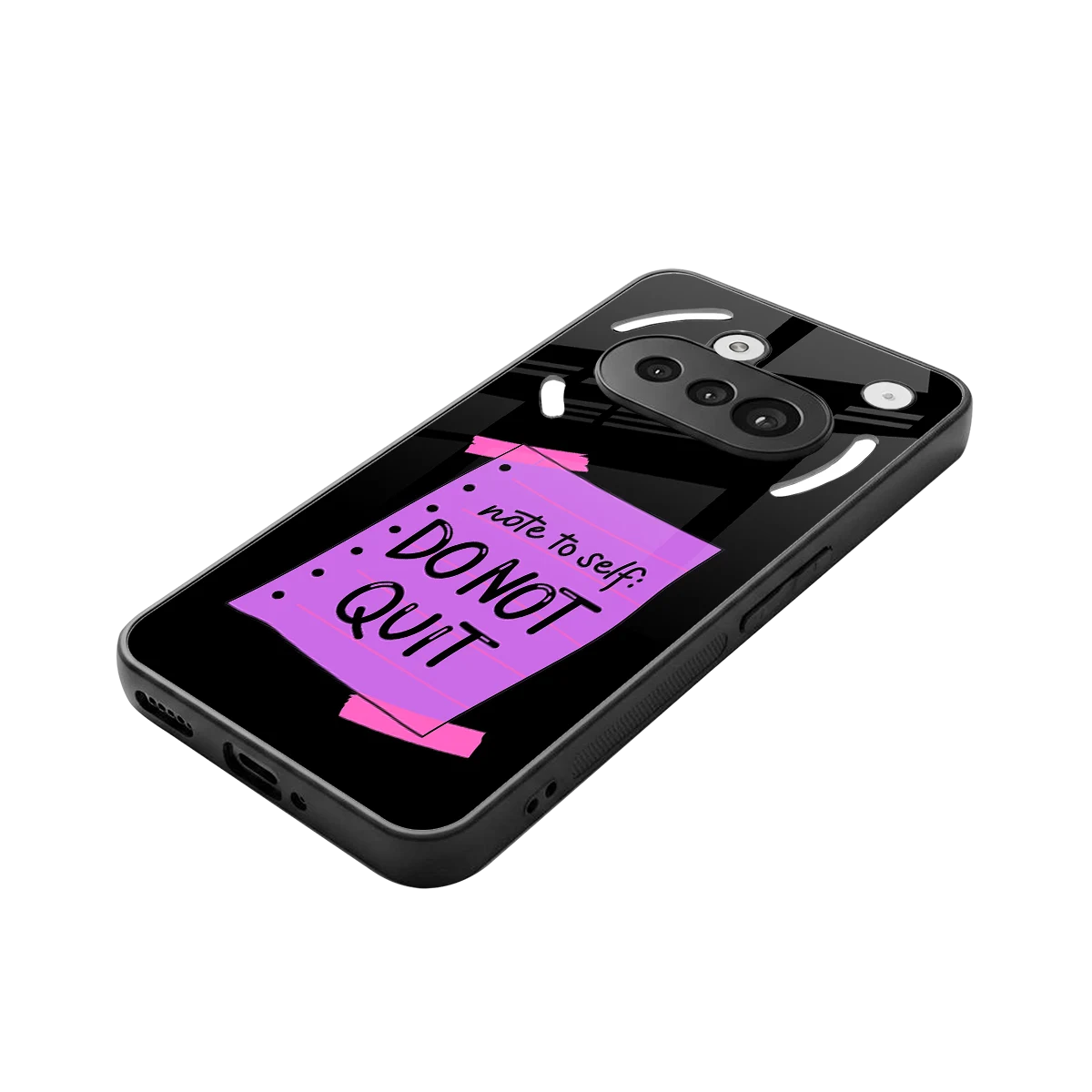 No Not Quit stylish phone case for nothing phone 3a | glossy glass and slim fit