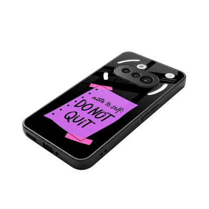 No Not Quit stylish phone case for nothing phone 3a | glossy glass and slim fit