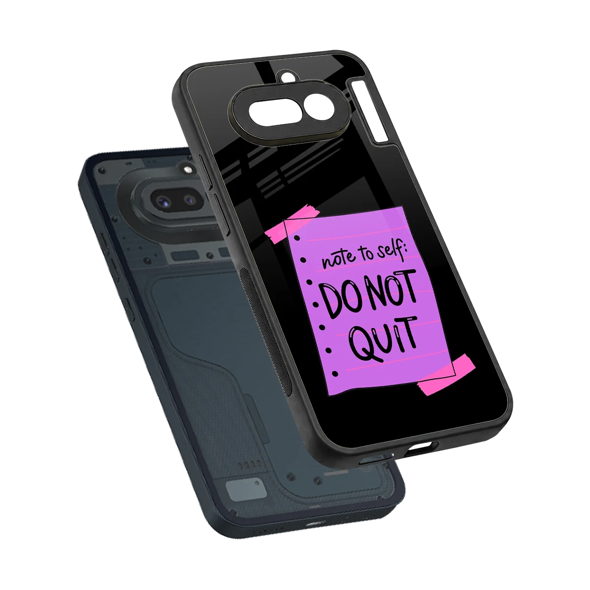 No Not Quit sleek nothing phone 4a cover with tempered glass back and TPU edges