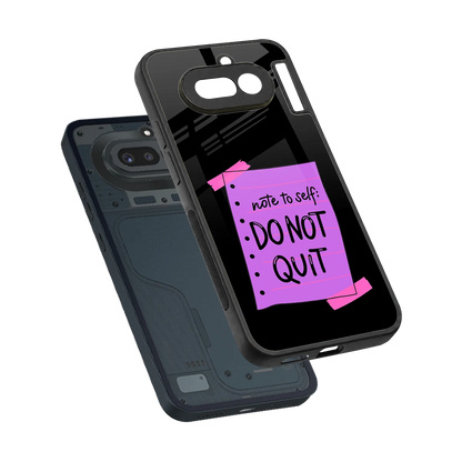 No Not Quit sleek nothing phone 4a cover with tempered glass back and TPU edges