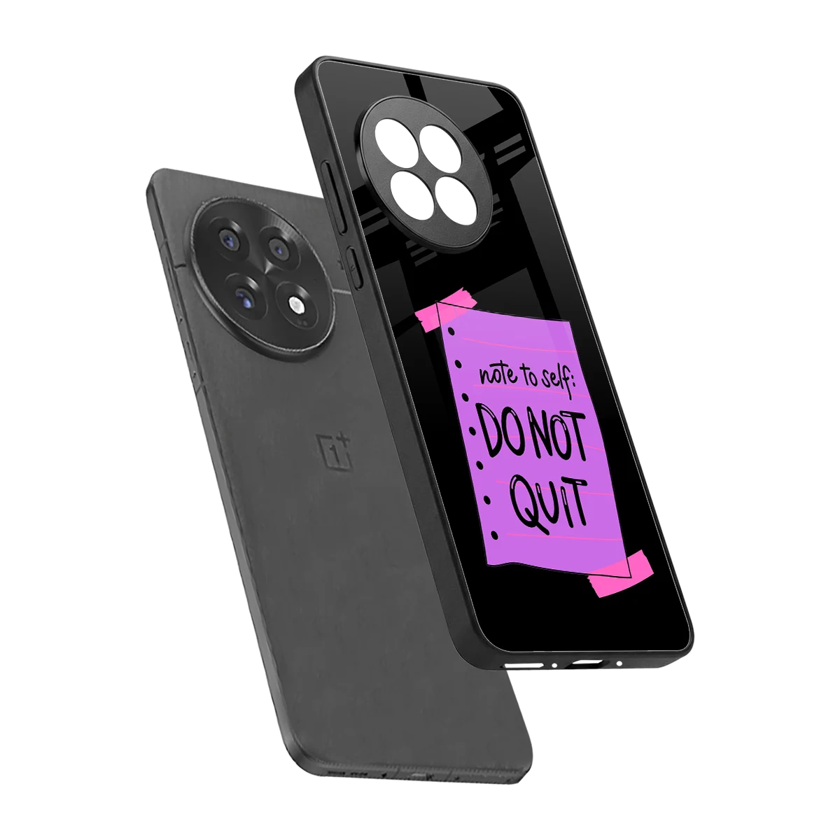 No Not Quit sleek oneplus 13r cover with tempered glass back and TPU edges