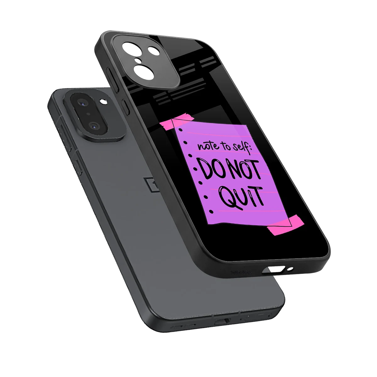 No Not Quit sleek oneplus 15r cover with tempered glass back and TPU edges