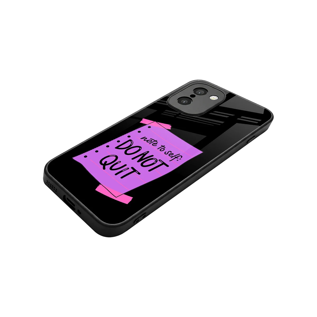 No Not Quit stylish phone case for oneplus 15r | glossy glass and slim fit