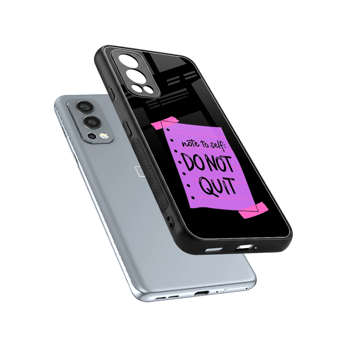 No Not Quit sleek oneplus nord 2 cover with tempered glass back and TPU edges