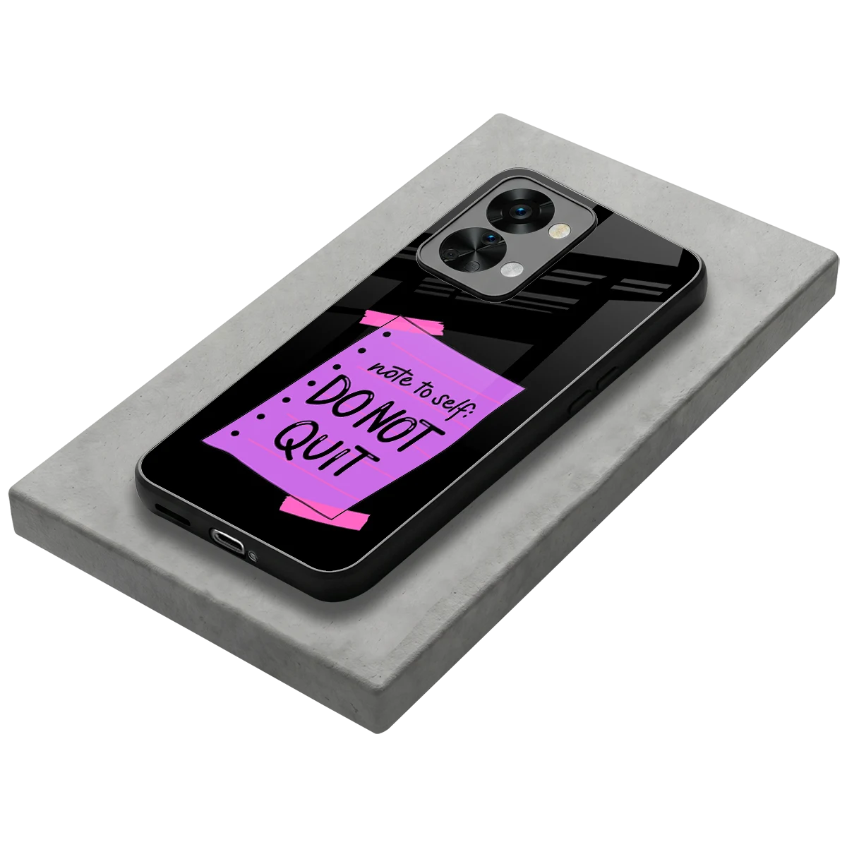 No Not Quit stylish phone case for oneplus nord 2t | glossy glass and slim fit