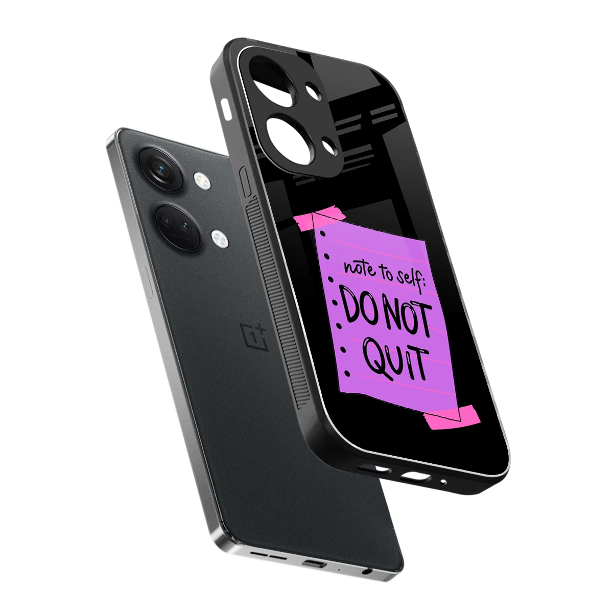 No Not Quit sleek oneplus nord 3 cover with tempered glass back and TPU edges