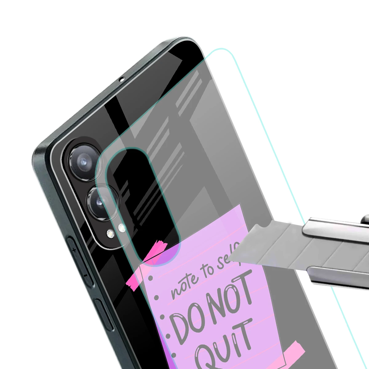 No Not Quit stylish phone case for oneplus nord ce 4 lite | glossy glass and slim fit
