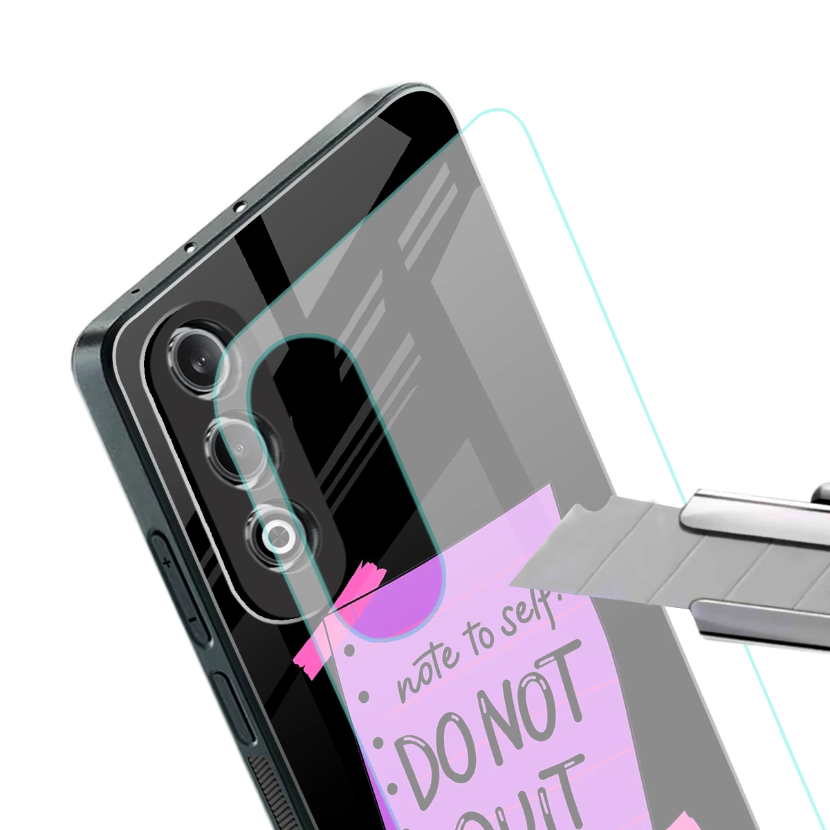 No Not Quit stylish phone case for oneplus nord ce 4 | glossy glass and slim fit