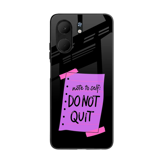 No Not Quit back phone cover | glass case for oppo a5x 5g