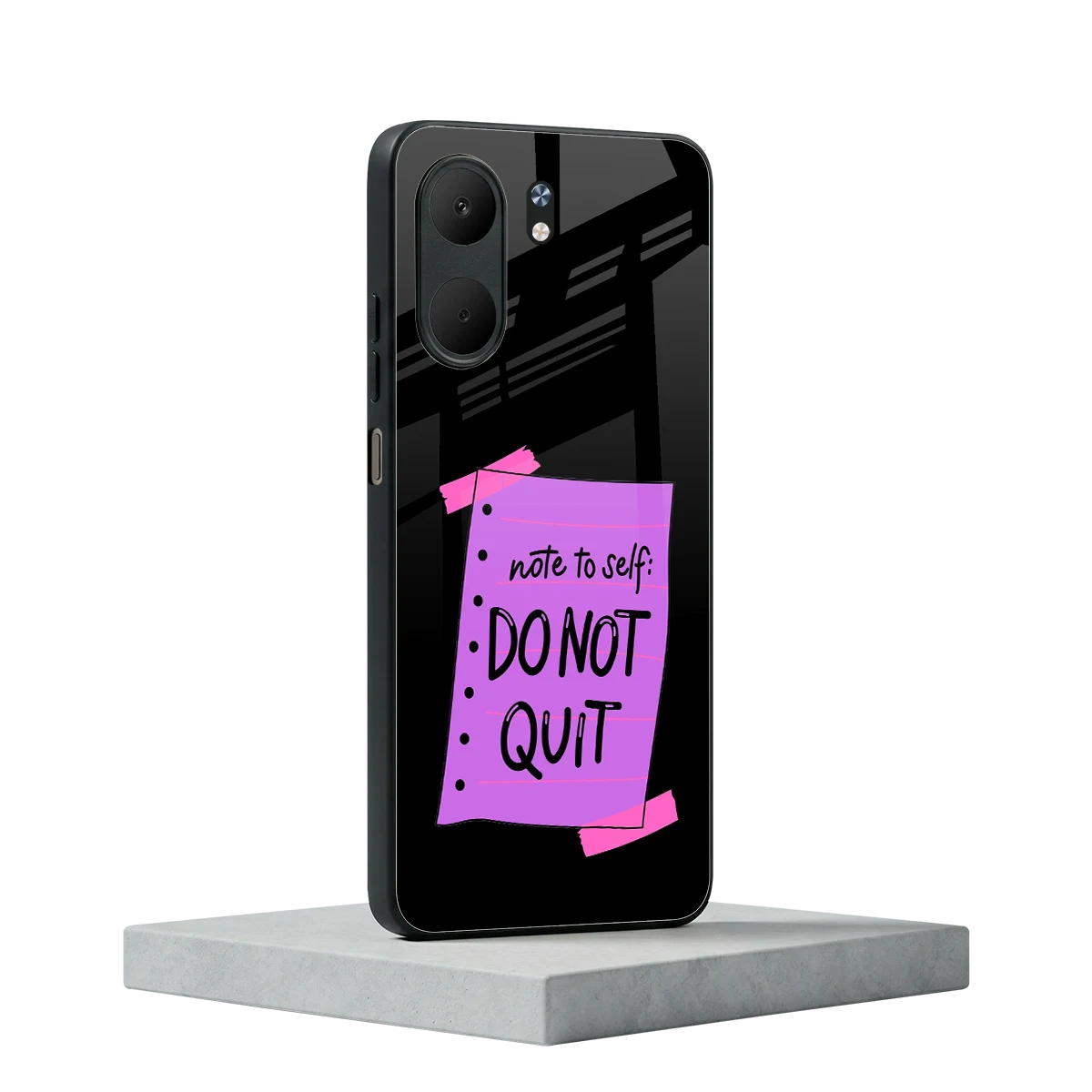 No Not Quit oppo a5x 5g mobile cover | shockproof glass phone case