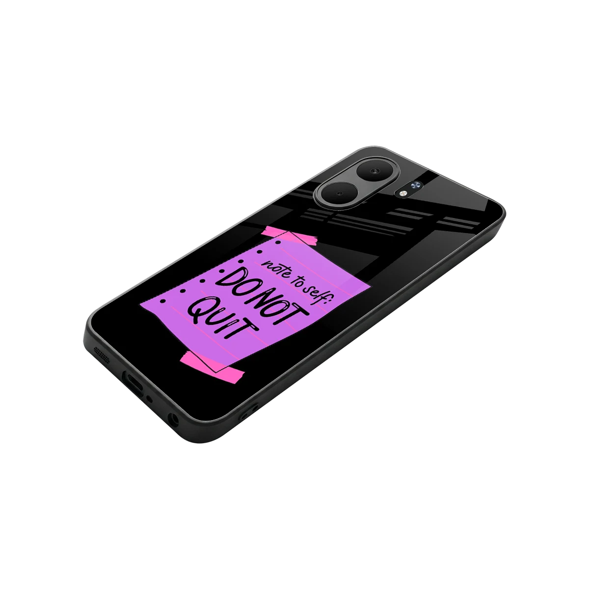 No Not Quit stylish phone case for oppo a5x 5g | glossy glass and slim fit