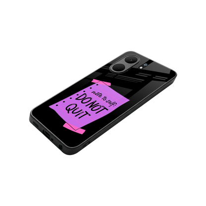 No Not Quit stylish phone case for oppo a5x 5g | glossy glass and slim fit