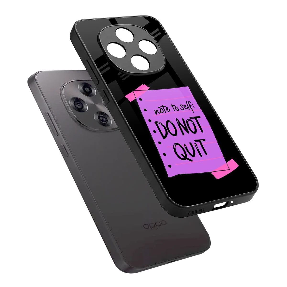 No Not Quit sleek oppo f31 pro 5g cover with tempered glass back and TPU edges