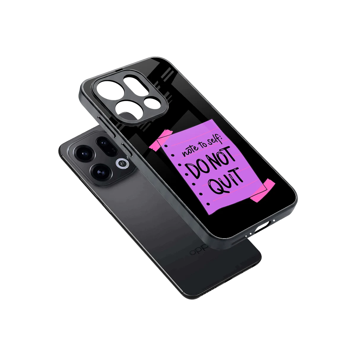 No Not Quit sleek oppo find x9 cover with tempered glass back and TPU edges