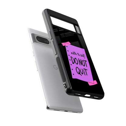 No Not Quit sleek google pixel 7 pro cover with tempered glass back and TPU edges