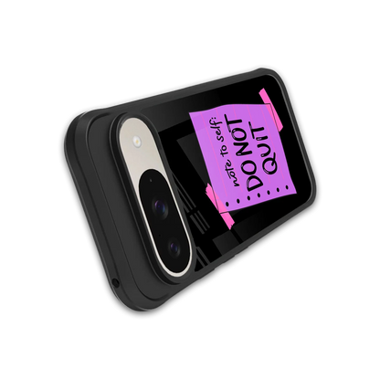 No Not Quit stylish phone case for google pixel 9 | glossy glass and slim fit