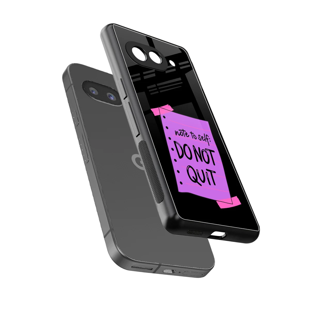 No Not Quit sleek google pixel 9a cover with tempered glass back and TPU edges