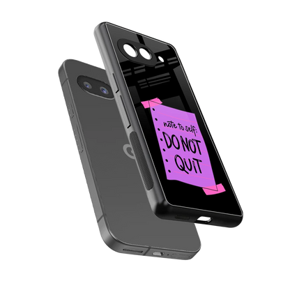 No Not Quit sleek google pixel 9a cover with tempered glass back and TPU edges