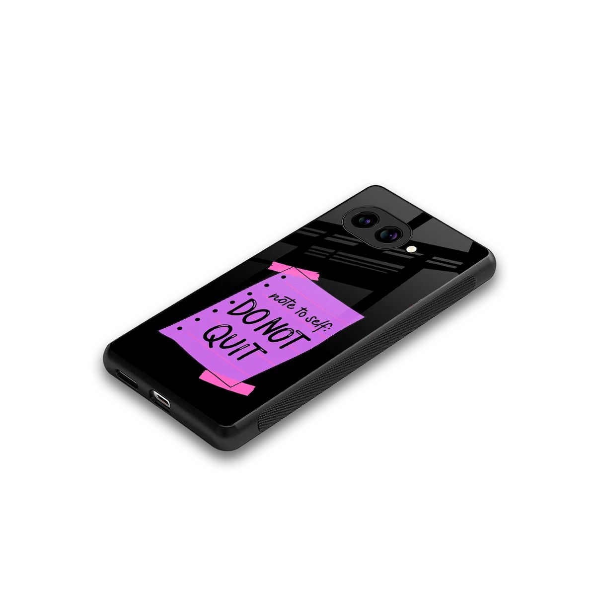 No Not Quit stylish phone case for google pixel 9a | glossy glass and slim fit