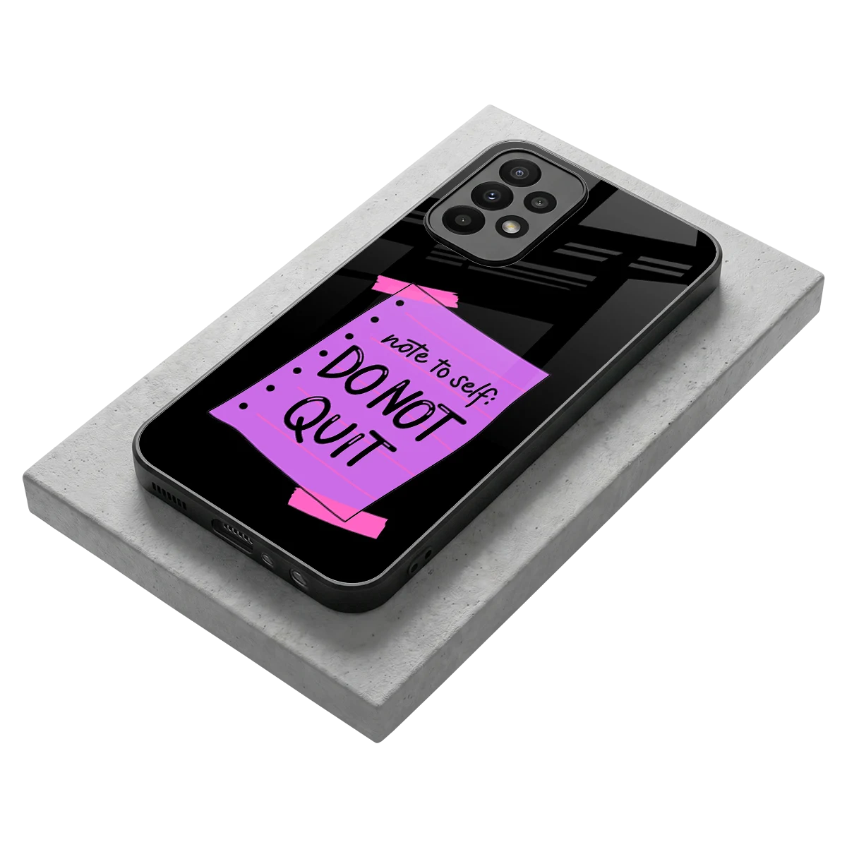 No Not Quit stylish phone case for samsung galaxy a23 | glossy glass and slim fit
