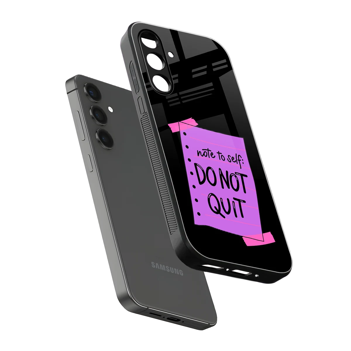 No Not Quit sleek samsung galaxy a16 5g cover with tempered glass back and TPU edges