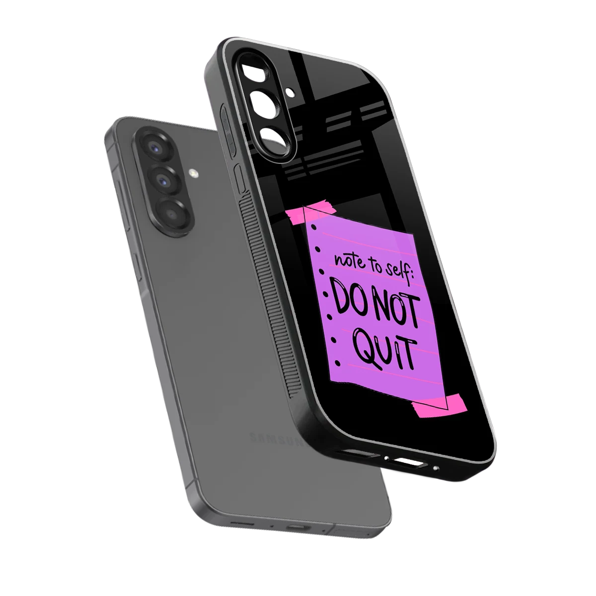 No Not Quit sleek samsung galaxy a36 5g cover with tempered glass back and TPU edges