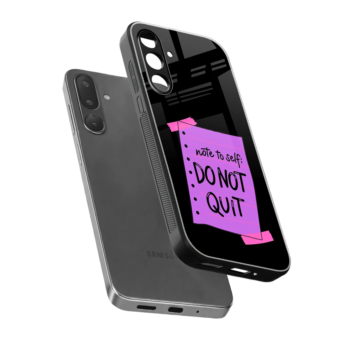 No Not Quit sleek samsung galaxy m56 5g cover with tempered glass back and TPU edges