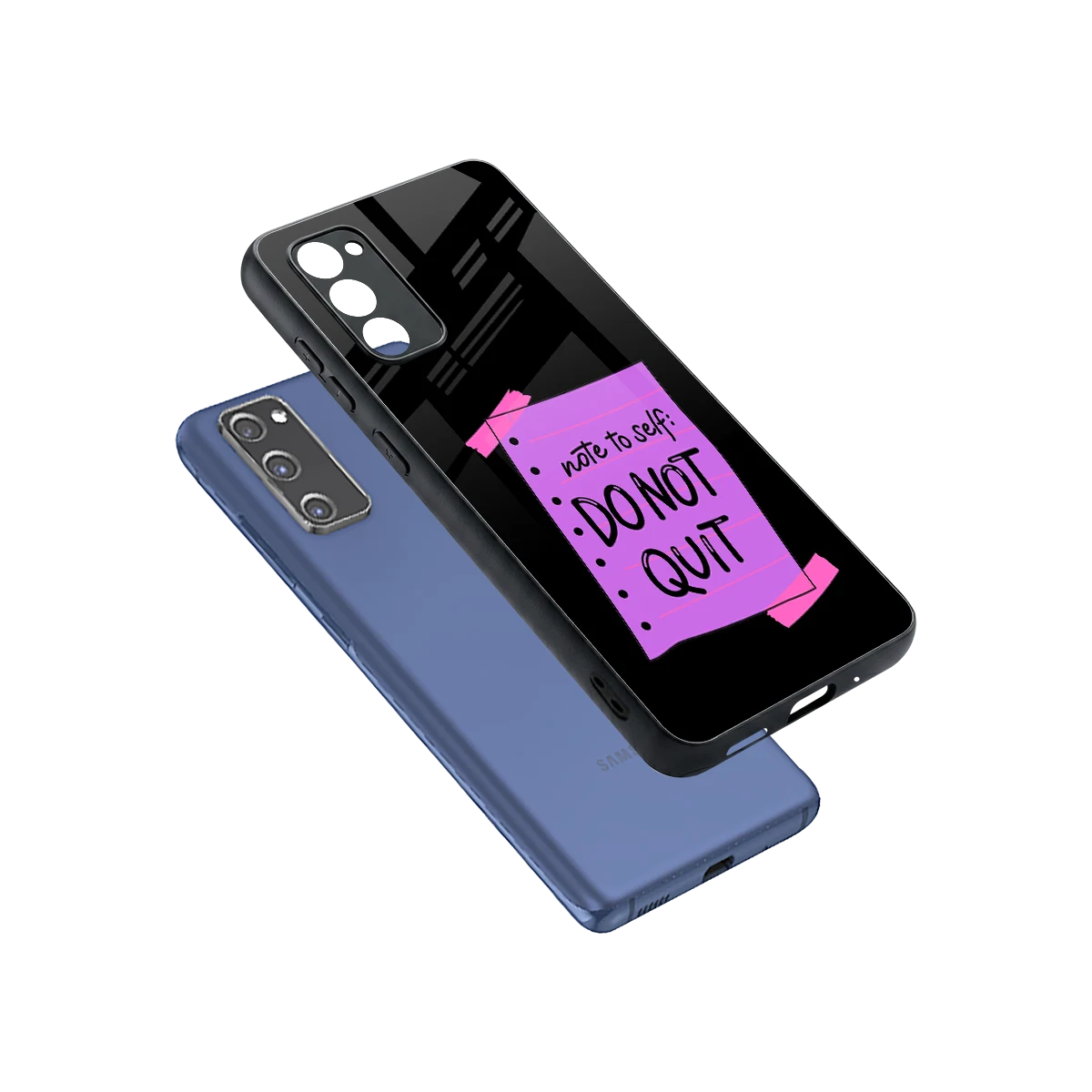No Not Quit sleek samsung galaxy s20 fe cover with tempered glass back and TPU edges