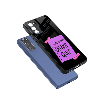 No Not Quit sleek samsung galaxy s20 fe cover with tempered glass back and TPU edges