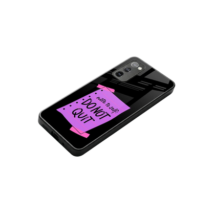 No Not Quit stylish phone case for samsung galaxy s20 fe | glossy glass and slim fit