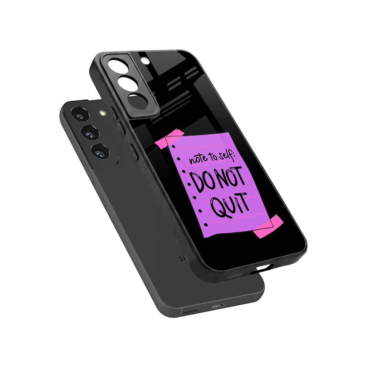 No Not Quit sleek samsung galaxy s22 cover with tempered glass back and TPU edges