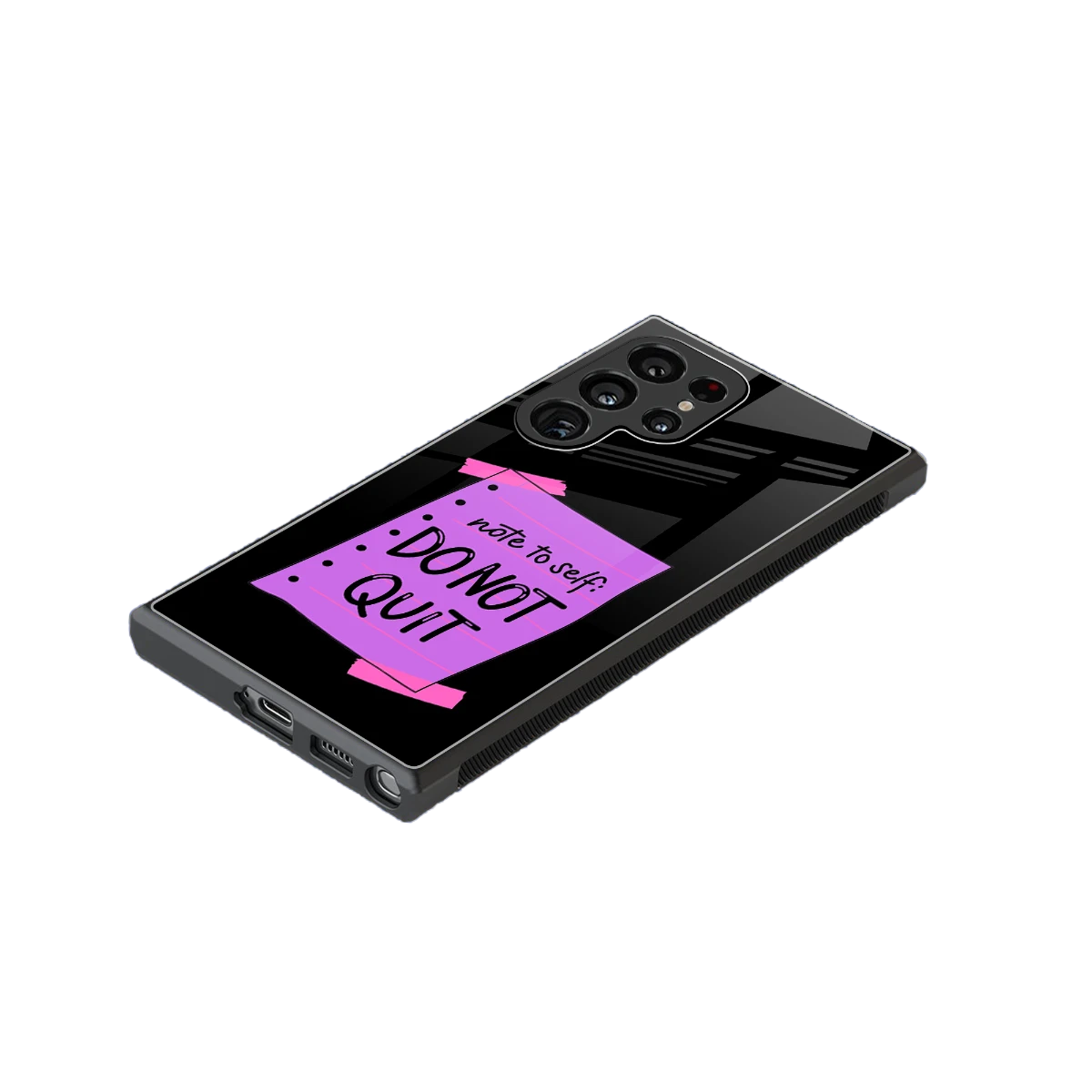 No Not Quit stylish phone case for samsung galaxy s23 ultra | glossy glass and slim fit