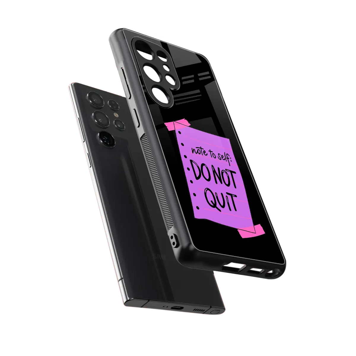 No Not Quit sleek samsung galaxy s25 ultra cover with tempered glass back and TPU edges