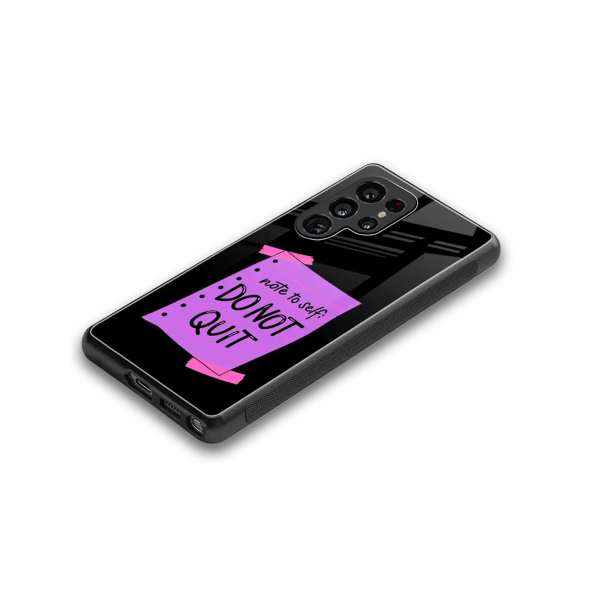 No Not Quit stylish phone case for samsung galaxy s25 ultra | glossy glass and slim fit