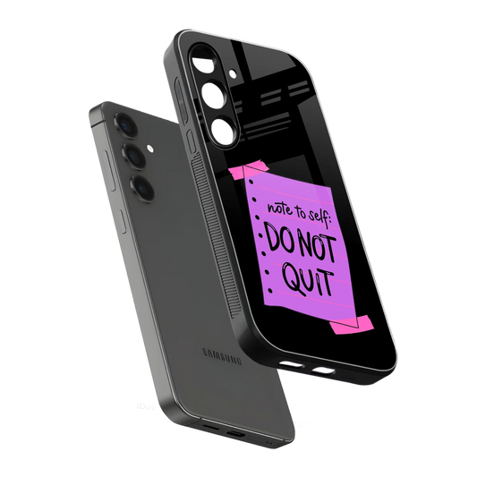No Not Quit sleek samsung galaxy s25 plus cover with tempered glass back and TPU edges