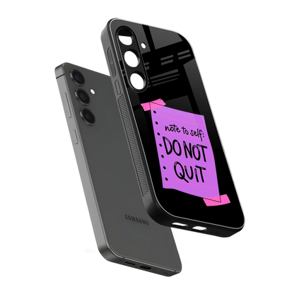 No Not Quit sleek samsung galaxy s24 cover with tempered glass back and TPU edges