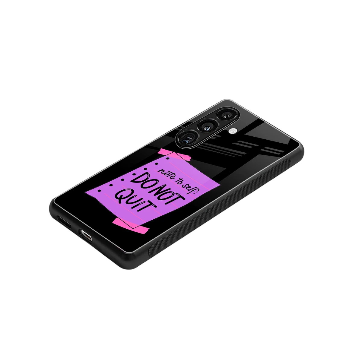 No Not Quit stylish phone case for samsung galaxy s24 | glossy glass and slim fit