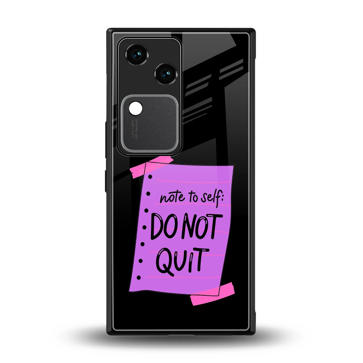 No Not Quit back phone cover | glass case for vivo v30