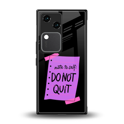 No Not Quit back phone cover | glass case for vivo v30