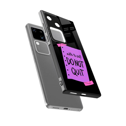 No Not Quit sleek vivo v30 cover with tempered glass back and TPU edges