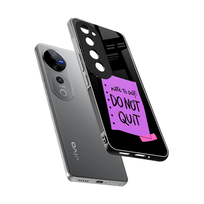 No Not Quit sleek vivo v40 pro cover with tempered glass back and TPU edges