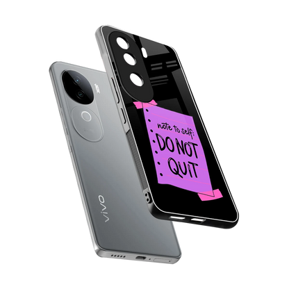 No Not Quit sleek vivo v40e cover with tempered glass back and TPU edges